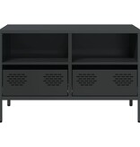 VidaXL Tv-meubel 68x39x43,5 cm koudgewalst staal zwart