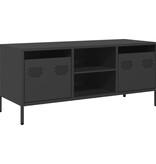 VidaXL Tv-meubel 101,5x39x43,5 cm koudgewalst staal zwart