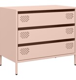 VidaXL Dressoir 68x39x58,5 cm koudgewalst staal roze