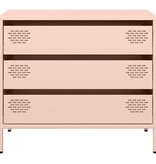 VidaXL Dressoir 68x39x58,5 cm koudgewalst staal roze