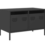 VidaXL Tv-meubel 68x39x43,5 cm koudgewalst staal zwart