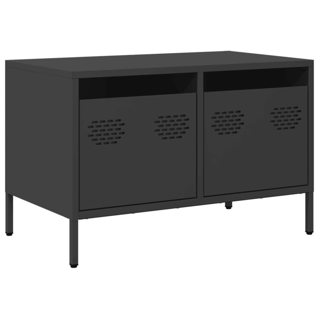 VidaXL Tv-meubel 68x39x43,5 cm koudgewalst staal zwart