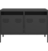 VidaXL Tv-meubel 68x39x43,5 cm koudgewalst staal zwart