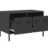 VidaXL Tv-meubel 68x39x43,5 cm koudgewalst staal zwart
