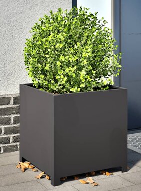 VidaXL Plantenbak 50x50x50 cm staal zwart