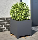 VidaXL Plantenbak 40x40x40 cm staal antracietkleurig