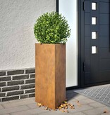 VidaXL Plantenbakken 2 st driehoek 40x40x75 cm weervast staal