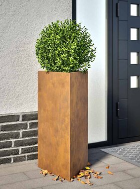 VidaXL Plantenbakken 2 st driehoek 40x40x75 cm weervast staal