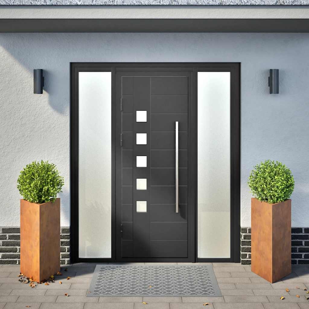 VidaXL Plantenbakken 2 st driehoek 40x40x75 cm weervast staal