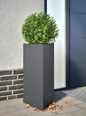 VidaXL Plantenbak driehoek 40x34,5x70 cm staal antracietkleurig