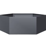 VidaXL Plantenbak zeshoek 138x120x45 cm staal antracietkleurig