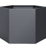 VidaXL Plantenbak zeshoek 69x60x45 cm staal antracietkleurig