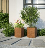 VidaXL Plantenbakken 2 st zeshoek 46x40x45 cm weervast staal