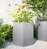 VidaXL Plantenbakken 2 st zeshoek 46x40x45 cm gegalvaniseerd staal