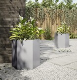 VidaXL Plantenbakken 2 st zeshoek 46x40x45 cm gegalvaniseerd staal