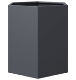 VidaXL Plantenbak zeshoek 46x40x45 cm staal antracietkleurig