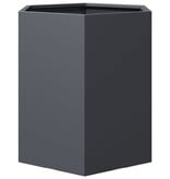 VidaXL Plantenbak zeshoek 46x40x45 cm staal antracietkleurig