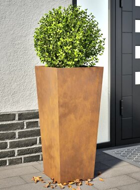 VidaXL Plantenbakken 2 st 35x35x75 cm weervast staal
