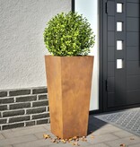 VidaXL Plantenbak 35x35x75 cm weervast staal