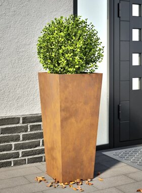 VidaXL Plantenbak 35x35x75 cm weervast staal