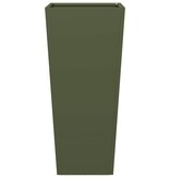 VidaXL Plantenbak 35x35x75 cm staal olijfgroen