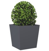 VidaXL Plantenbakken 2 st 50x50x50 cm staal antracietkleurig