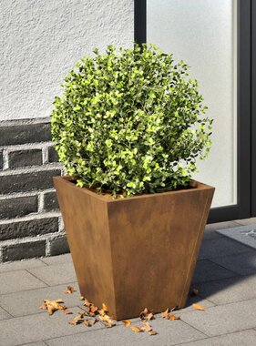 VidaXL Plantenbak 30x30x30 cm weervast staal