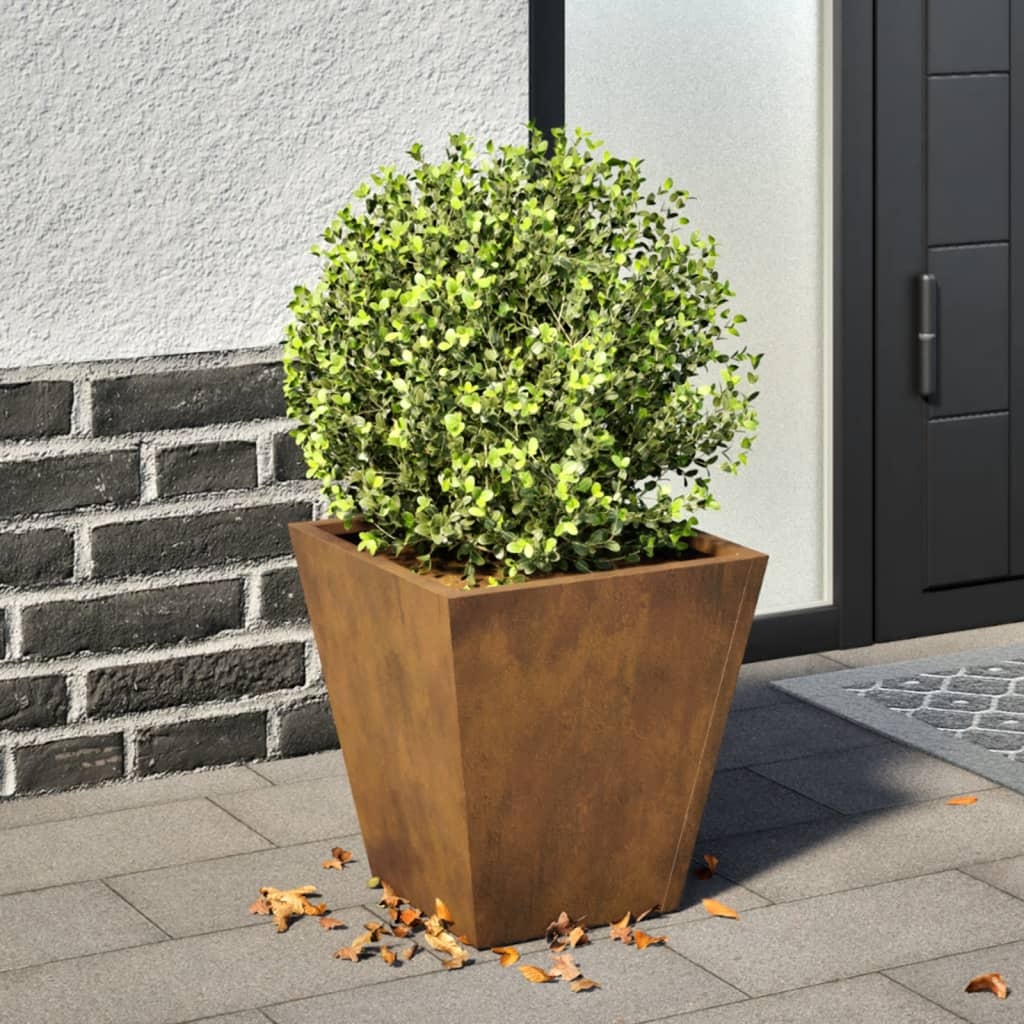 VidaXL Plantenbak 30x30x30 cm weervast staal