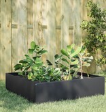 VidaXL Plantenbak verhoogd 100x100x25 cm staal antracietkleurig