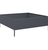 VidaXL Plantenbak verhoogd 100x100x25 cm staal antracietkleurig