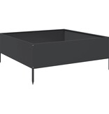 VidaXL Plantenbak verhoogd 100x100x25 cm staal zwart