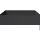 VidaXL Plantenbak verhoogd 100x100x25 cm staal zwart