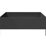 VidaXL Plantenbak verhoogd 100x100x25 cm staal zwart