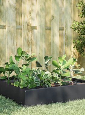 VidaXL Plantenbak verhoogd 100x100x33,5 cm staal antracietkleurig
