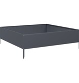 VidaXL Plantenbak verhoogd 100x100x33,5 cm staal antracietkleurig