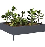 VidaXL Plantenbak verhoogd 100x100x33,5 cm staal antracietkleurig
