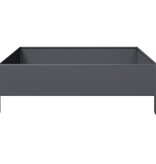 VidaXL Plantenbak verhoogd 100x100x33,5 cm staal antracietkleurig