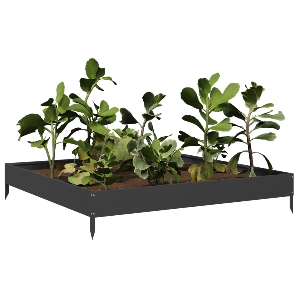 VidaXL Plantenbak verhoogd 100x100x18,5 cm staal