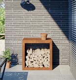 VidaXL Brandhoutrek 60x40x60 cm weervast staal