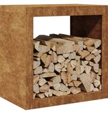 VidaXL Brandhoutrek 60x40x60 cm weervast staal