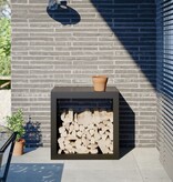 VidaXL Haardhoutrek 60x40x60 cm staal zwart