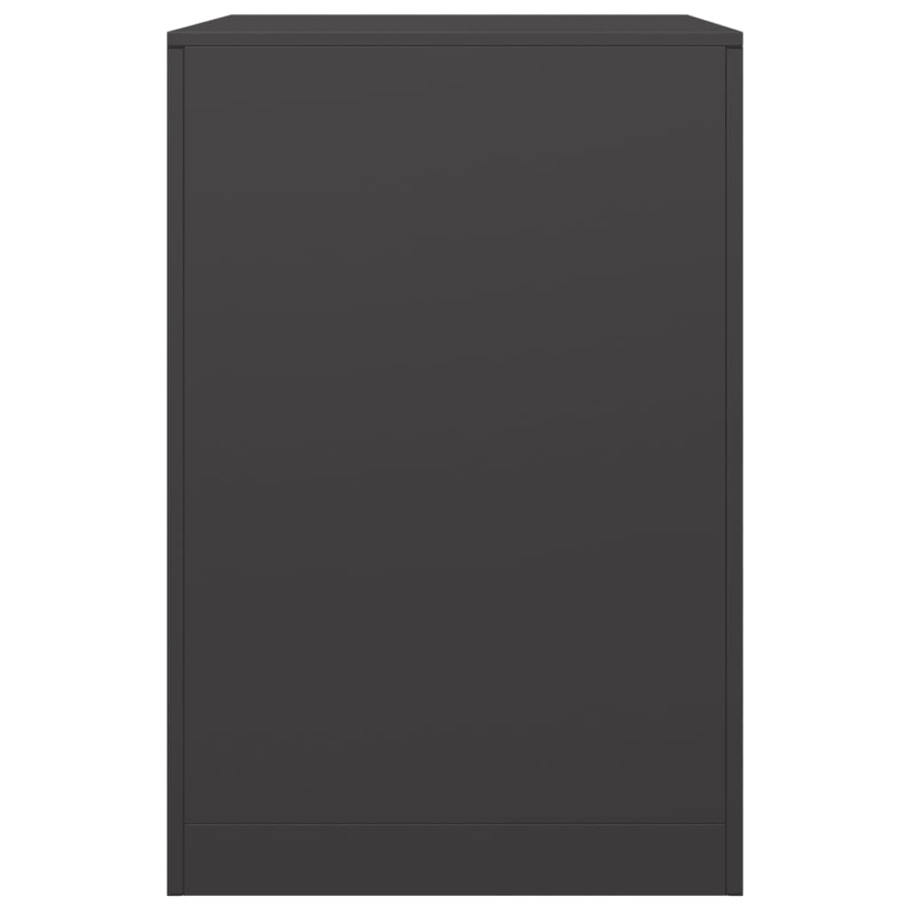 VidaXL Haardhoutrek 60x40x60 cm staal zwart