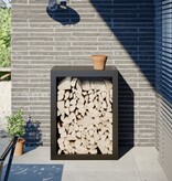 VidaXL Haardhoutrek 60x40x80 cm staal zwart