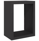 VidaXL Haardhoutrek 60x40x80 cm staal zwart