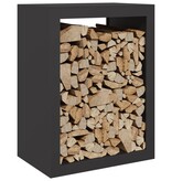 VidaXL Haardhoutrek 60x40x80 cm staal zwart