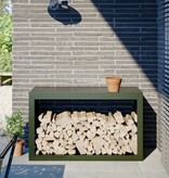 VidaXL Haardhoutrek 100x40x60 cm staal groen