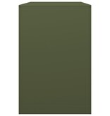 VidaXL Haardhoutrek 100x40x60 cm staal groen