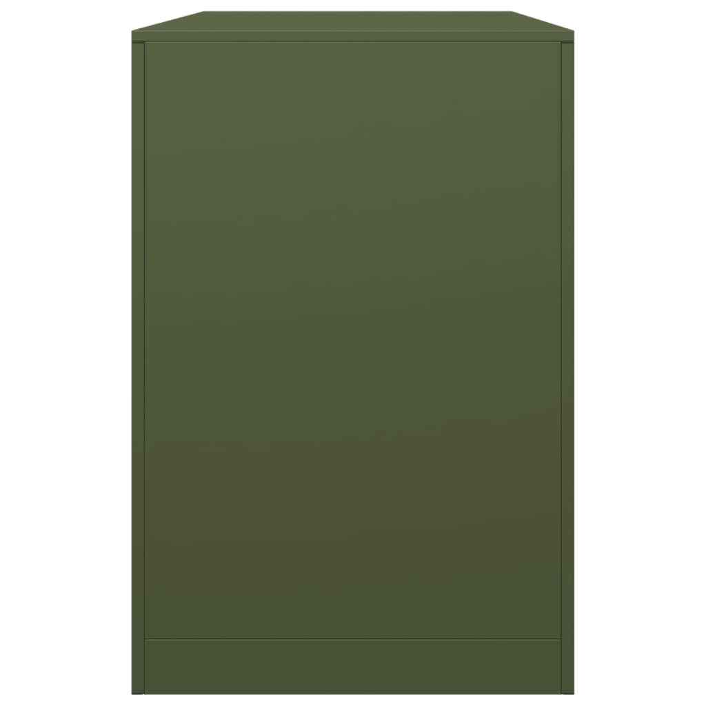 VidaXL Haardhoutrek 100x40x60 cm staal groen