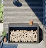 VidaXL Haardhoutrek 100x40x60 cm staal antracietkleurig