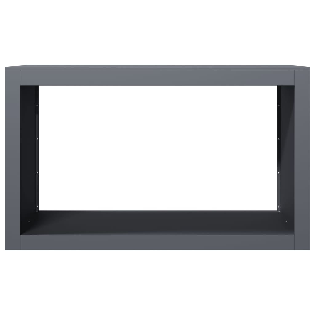 VidaXL Haardhoutrek 100x40x60 cm staal antracietkleurig